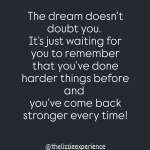 🌙 When You Start Doubting Your Own Dream