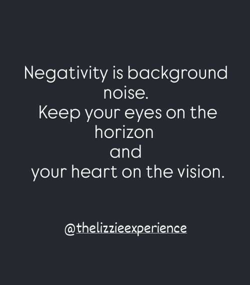 Rising Above Negativity: Staying the Course