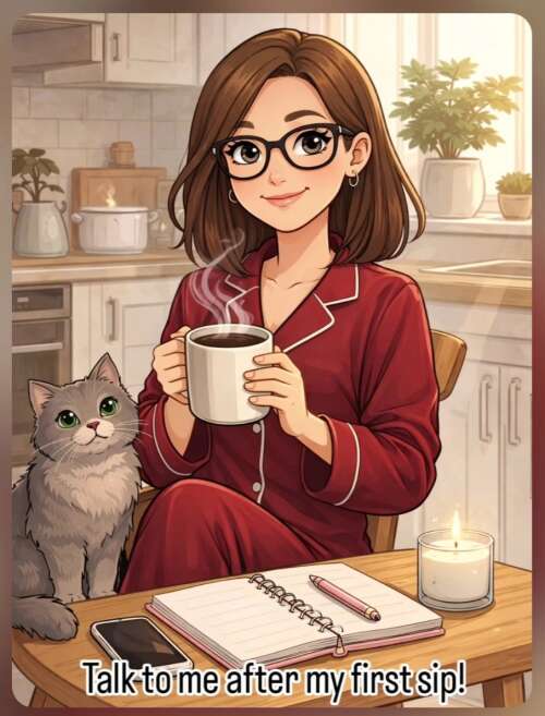 Talk to me after my first sip!