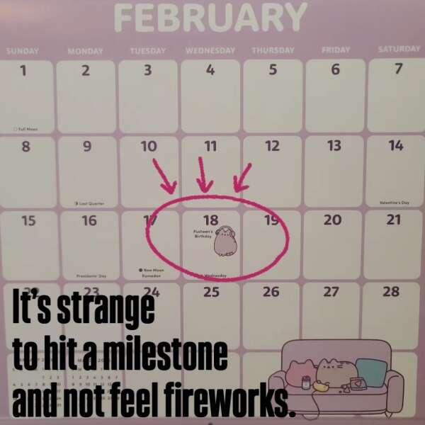 It's Strange to Hit a Milestone and Not Feel Fireworks