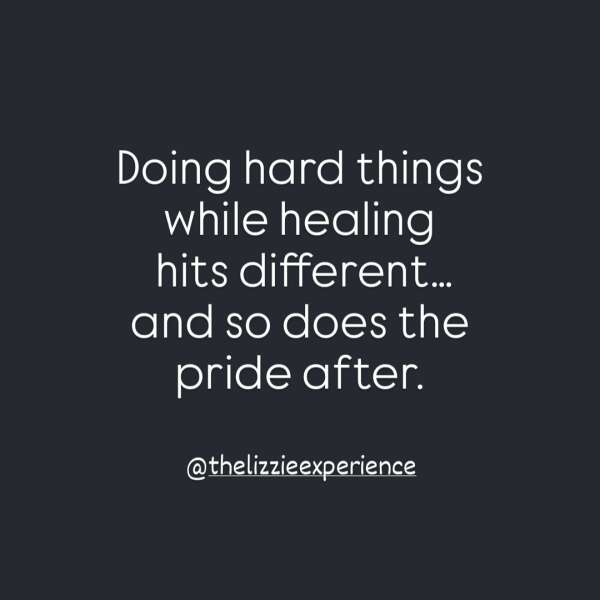 Doing hard things hits different when your body isn't 100%.
